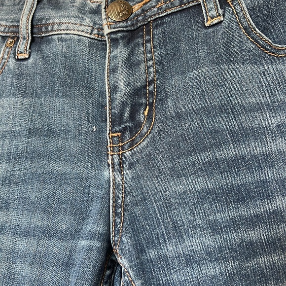 Free People Distressed Denim Cropped Skinny Jeans Size 28 - Picture 4 of 15